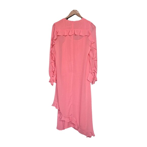 Baum und Pferdgarten Size 6 36 Pink Pink Abbot Midi Dress Ruffles - Picture 3 of 14